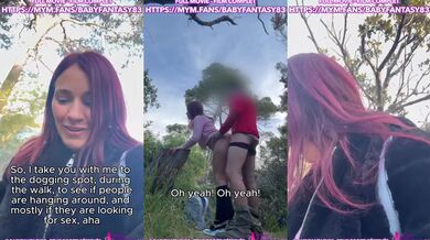 Extreme dogging fucking strangers French slut gets cum in mouth