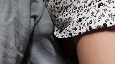 Stranger grinds his cock on train crushes panties wets them dripping