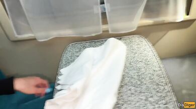 Beauty offers waiter a train ride and anal sex