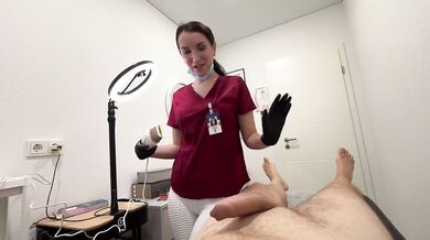 Laser on balls deepthroat nurse gloved cum in mouth Russian milf