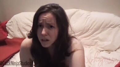 Step Sister Big Ass Brunette Gets Skype Fucked Tears Real Cum Shots