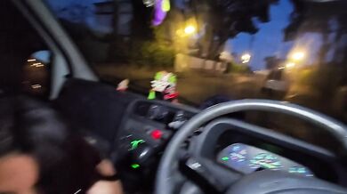 Beach pickup turns into dirty car blowjob with petite latina stranger