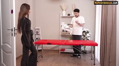 Massage therapist gave him the happy ending her boss demanded rough oil body fuck