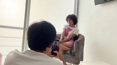 Stepsister begs for photos and gets a big stiff surprise