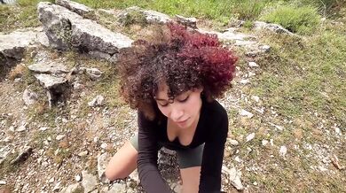 Public blowjob destroys Beatrice Segreti with husband and stranger