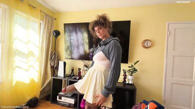 She lost the bet cuz huge dildos couldn't compare to real dick MILF gets stuffed raw while eating ass