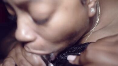 She can't resist that big black dick throat fucked raw till she gushes cum