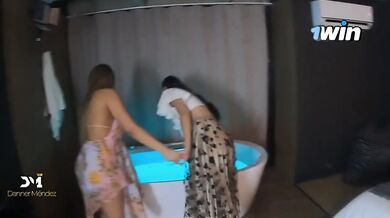 Danner Mendez and two wild nymphomaniac whores gangbang her big ass raw ffm trio