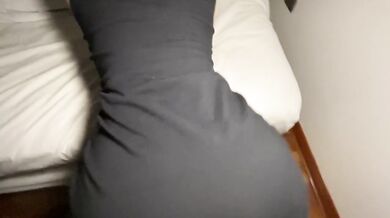 My greedy roommate begged for help filming her perfect ass and got her holes wrecked