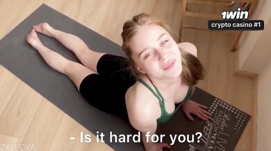 Gym slut gets throat fucked after yoga deep throat sloppy POV