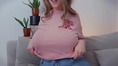 My wife's huge chubby ass bounces on me and the sofa