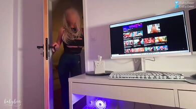 My Stepbro Devours My First Blowjob Deep in My Throat