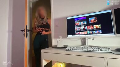 My Stepbro Devours My First Blowjob Deep in My Throat