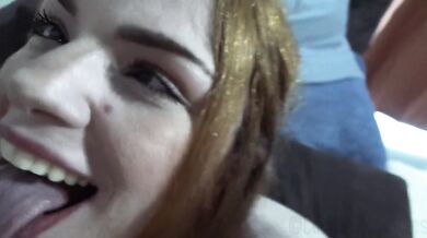 Redhead step sis shows her weird orgasm face while I fuck her tight pink pussy POV