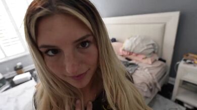 Blonde ex took every inch rough college facial then choked my load