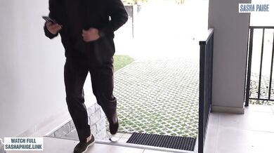 Estate agent takes young blonde wife hard while cuckold husband works