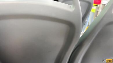 Public bus conductor gets caught cheating and fucked raw with a creampie
