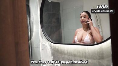 Busty stepsister worships stepbrother's monster cock until ruined