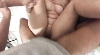 Argentine teen begs for thick milk deep throat gagging on big round ass