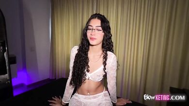 Skinny 18yo deep throat cumshot blowjob addict