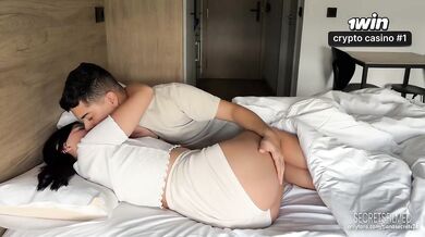 Real loving couple destroyed with intense morning sex hard fuck and loud moaning