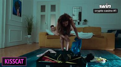 Aunty catherine rides her stepson raw sneaky creampie in shared bed