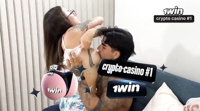 My girlfriend’s leaving until her big ass latina roomie raw fucks me in secret