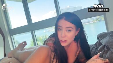 Hot Russian stepsis rides bare without panties doggystyle POV deepthroat facefuck