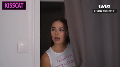 Step Sis Amalia Davis Fucked by Step Bro in Shared Bed Aunty Guarding Door Cum in Mouth