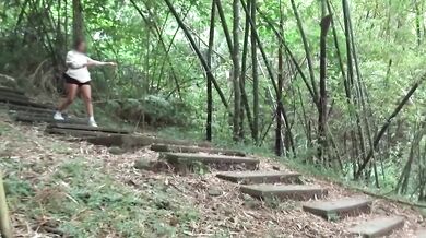DICK FLASH TRAP Stranger caught me jerking off on forest trail and made me cum hard