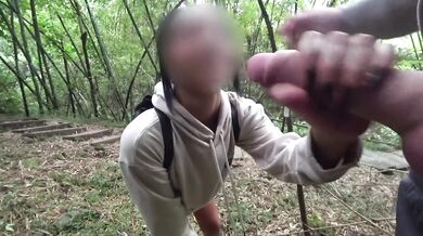 DICK FLASH TRAP Stranger caught me jerking off on forest trail and made me cum hard
