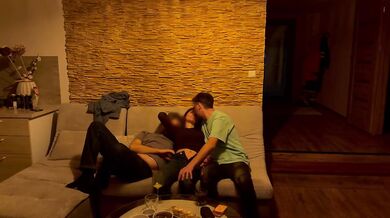 Cuckold gets wrecked as milf wife takes small cock gushing cum in mouth twice