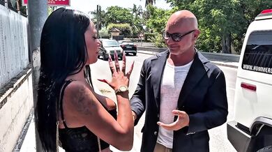 I fuck a limo slut with a big cock deep throat cum