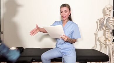 Amateur milf gets anal creampie squirted deep by young patient
