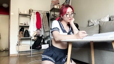 Virtual sex makes me cum harder than my college lessons
