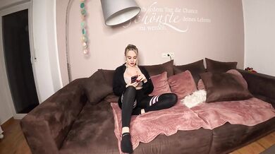 SEX on the phone with a big ass doggystyle blowjob handjob