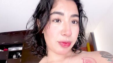 Getting my big creamy squirt before vacation big tits latina orgasm