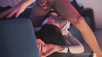 Big ass tinder girl gets destroyed in anal and deep throat cum