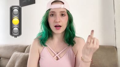Traffic light rodeo with solo dildo ride and squirt