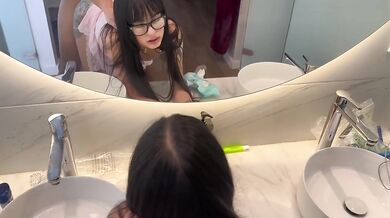 18yo emo goth Latina cheats on GF raw cum dump