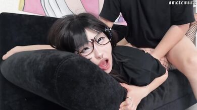 Goth Asian Teen Destroyed by Rough Femdom Facial