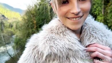 Nympho GF Destroys cock Outdoor Blowjob Cumshot Facial in Canadian Wilderness