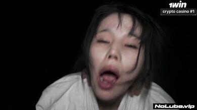 Asian teen destroyed by euro dicks choking loud moaning screaming real facial