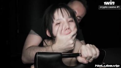 Asian teen destroyed by euro dicks choking loud moaning screaming real facial