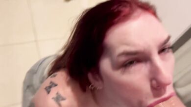Big dick in big jeans girl deep throat POV facial cumshot