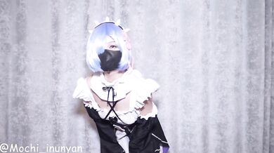 Rem's desperate climax white stockings and toys squirt