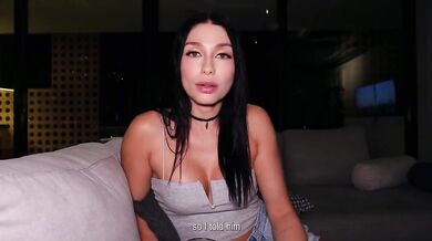 My ex girlfriend came to drop something then got every drop in her mouth while doggy