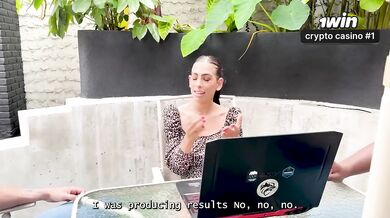My Colombian boss isn't easily seduced but I ended up fucking her in the office garden