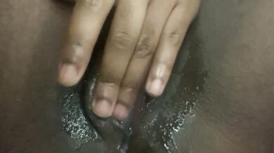 Finally home alone squirted and ruined by her own fingers