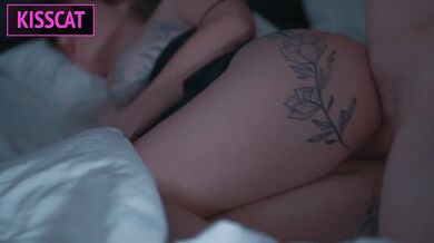 Naked stepmom shares bed with step son all night spoons him then fucks his face raw